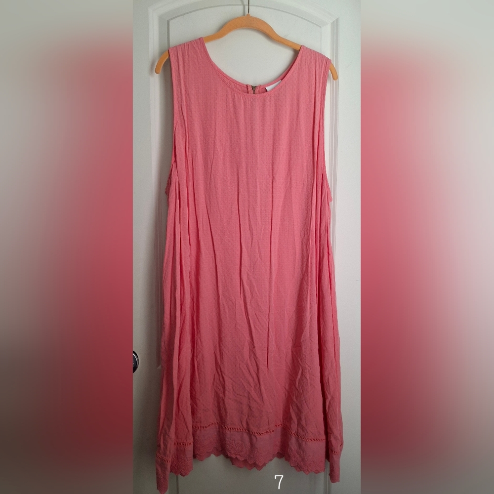 AVA &‎ VIV Coral womens dress lighweight  rayon Comfortable Dress Summer Beach